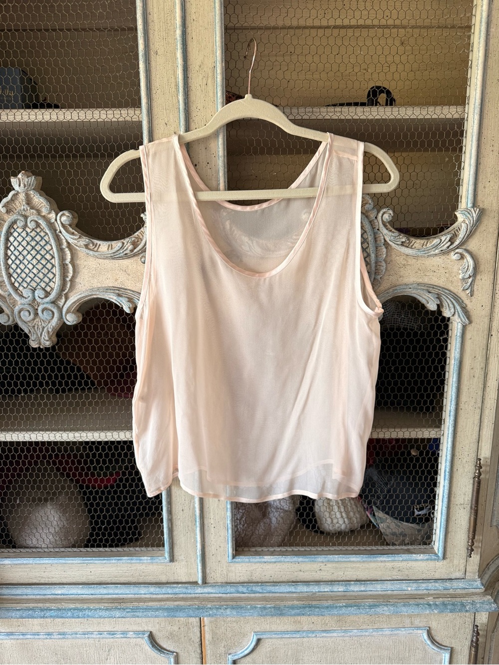 Vintage Pale Pink Sleeveless Tank Top
